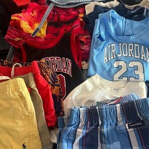 Air Jordan Blue Jersey and Nautica Shorts